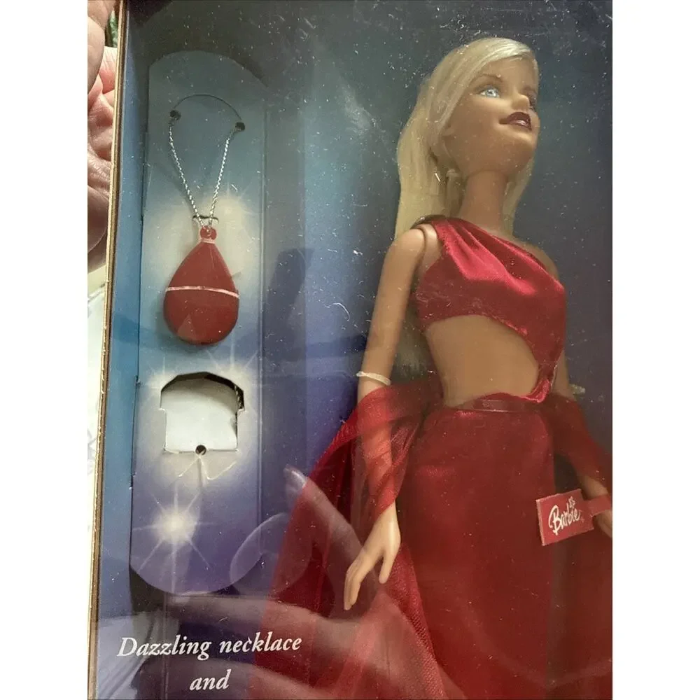 Vintage 2004 Barbie Diamond Dazzle New Blonde Ring Necklace Mattel